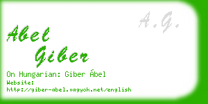 abel giber business card